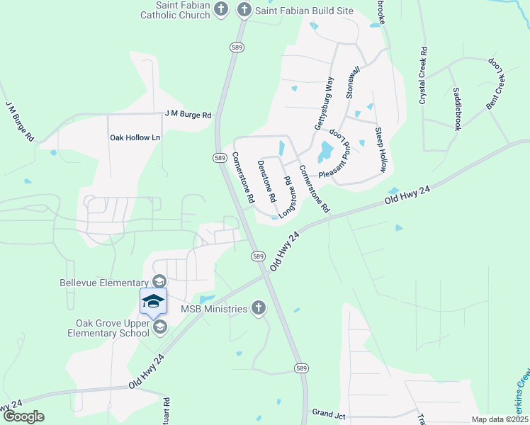 map of restaurants, bars, coffee shops, grocery stores, and more near 16 Longstone Rd in Hattiesburg