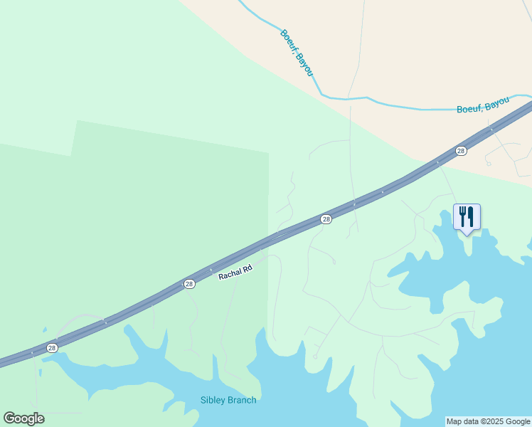 map of restaurants, bars, coffee shops, grocery stores, and more near 9624 Louisiana 28 in Boyce