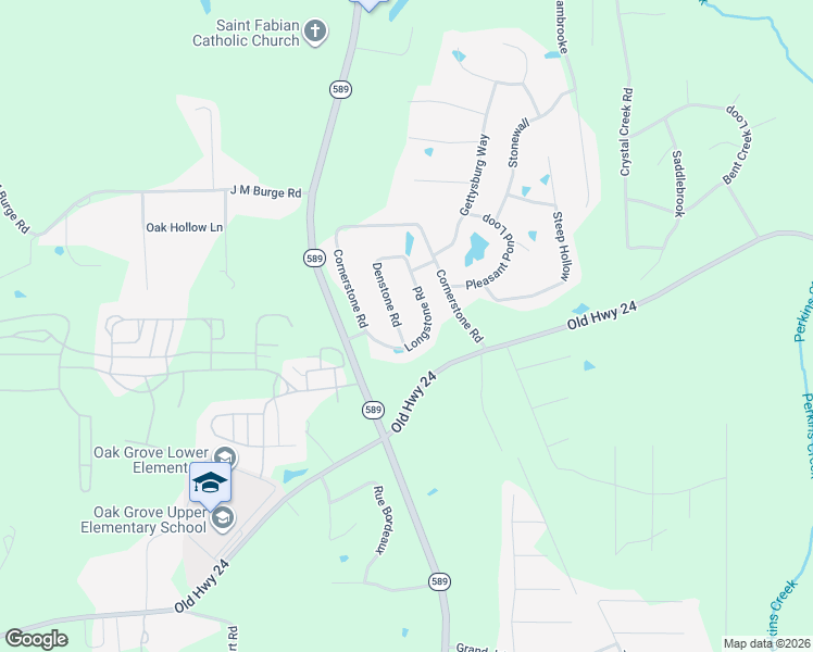 map of restaurants, bars, coffee shops, grocery stores, and more near 10 Dewstone Road in Hattiesburg