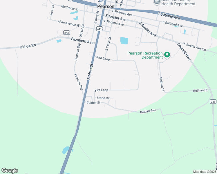 map of restaurants, bars, coffee shops, grocery stores, and more near 891 Kira Loop in Pearson