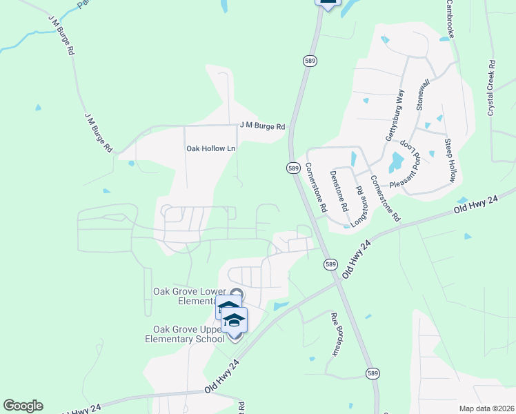 map of restaurants, bars, coffee shops, grocery stores, and more near 21 Cinnamon Fern Lane in Hattiesburg