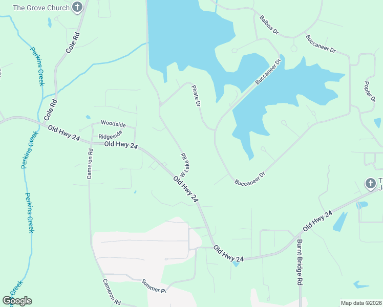map of restaurants, bars, coffee shops, grocery stores, and more near 28 West Lake Road in Hattiesburg