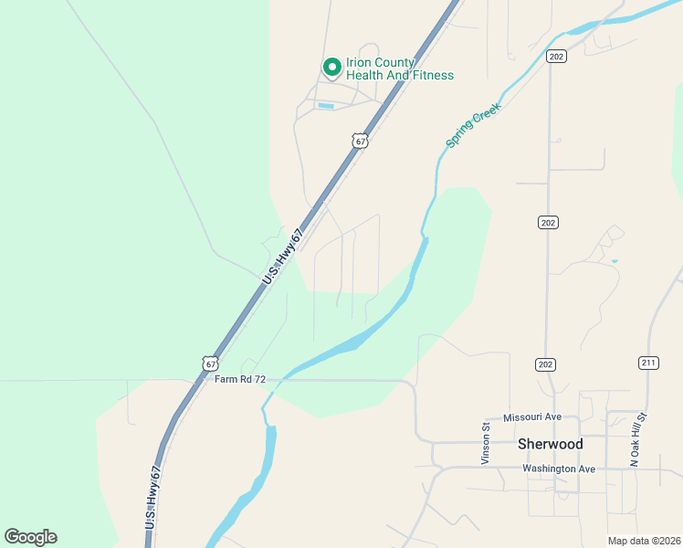 map of restaurants, bars, coffee shops, grocery stores, and more near Blue Road in Irion County