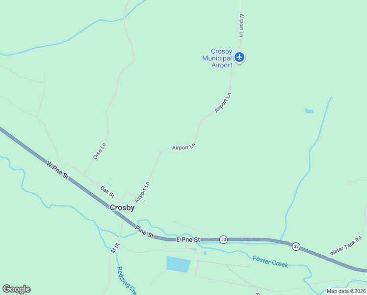 map of restaurants, bars, coffee shops, grocery stores, and more near 307 Airport Lane in Crosby