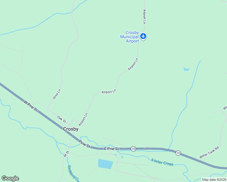 map of restaurants, bars, coffee shops, grocery stores, and more near 307 Airport Lane in Crosby