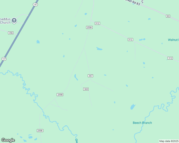 map of restaurants, bars, coffee shops, grocery stores, and more near County Road 367 in San Augustine County
