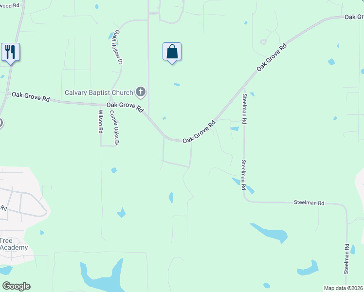 map of restaurants, bars, coffee shops, grocery stores, and more near 11 Griffith Road in Hattiesburg