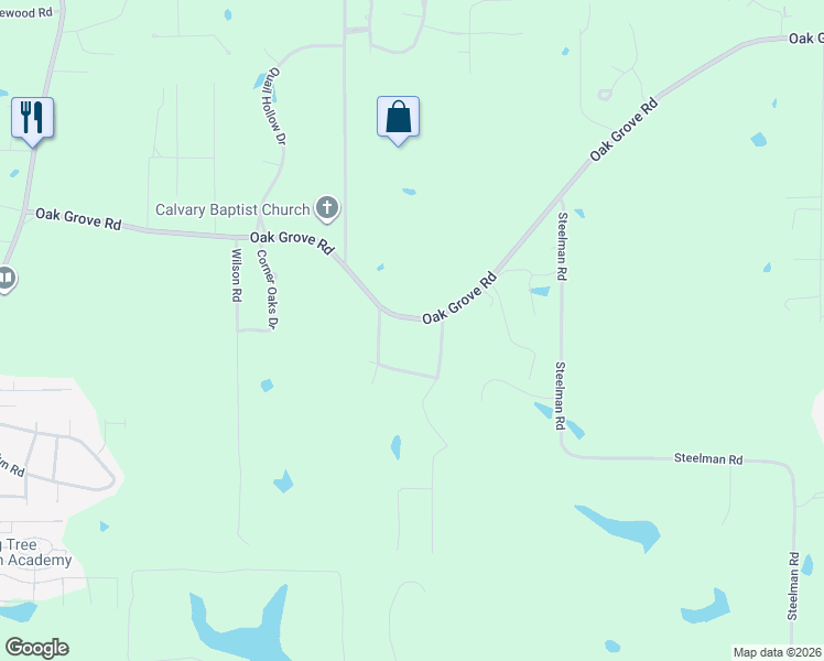 map of restaurants, bars, coffee shops, grocery stores, and more near 11 Griffith Road in Hattiesburg