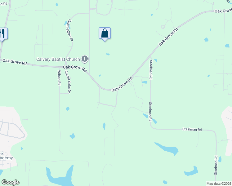 map of restaurants, bars, coffee shops, grocery stores, and more near 11 Griffith Road in Hattiesburg