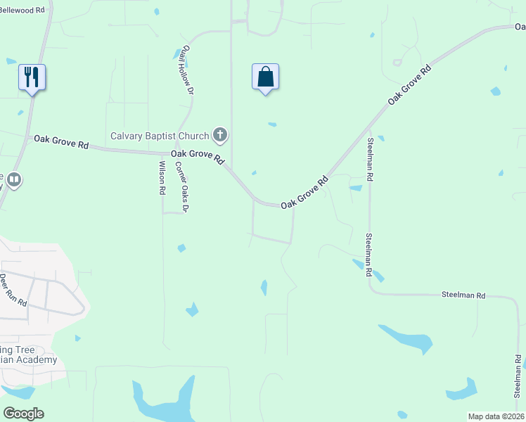map of restaurants, bars, coffee shops, grocery stores, and more near 32 Hickory Hollow Dr in Hattiesburg