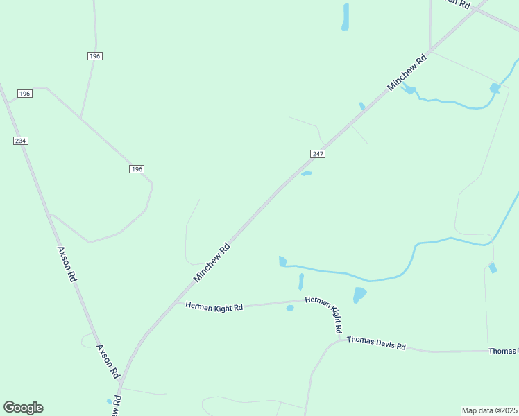 map of restaurants, bars, coffee shops, grocery stores, and more near 1063 Minchew Road in Axson