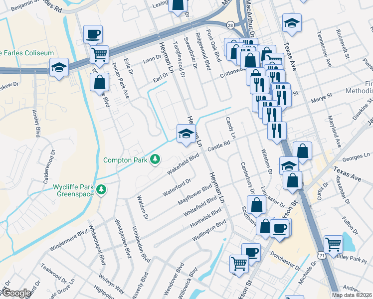 map of restaurants, bars, coffee shops, grocery stores, and more near 516 Hartwood Dr in Alexandria