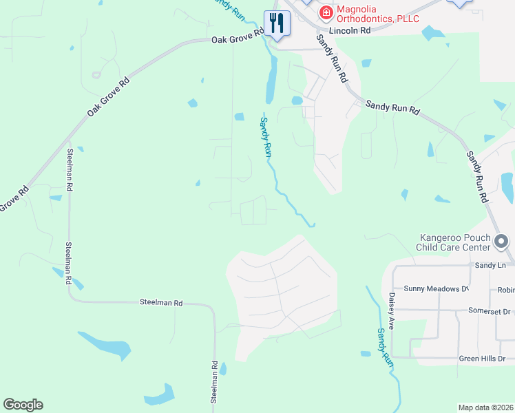 map of restaurants, bars, coffee shops, grocery stores, and more near 11 Ambrose South in Hattiesburg