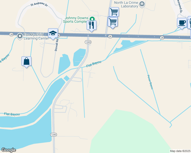 map of restaurants, bars, coffee shops, grocery stores, and more near 425 Wilson Lane in Alexandria