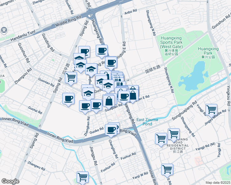 map of restaurants, bars, coffee shops, grocery stores, and more near in 