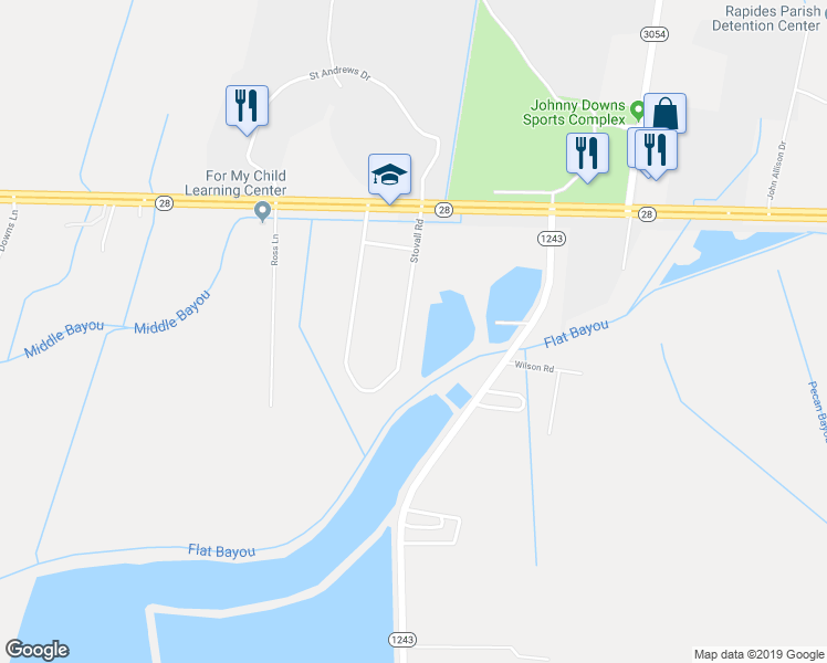 map of restaurants, bars, coffee shops, grocery stores, and more near 348 Stovall Road in Alexandria