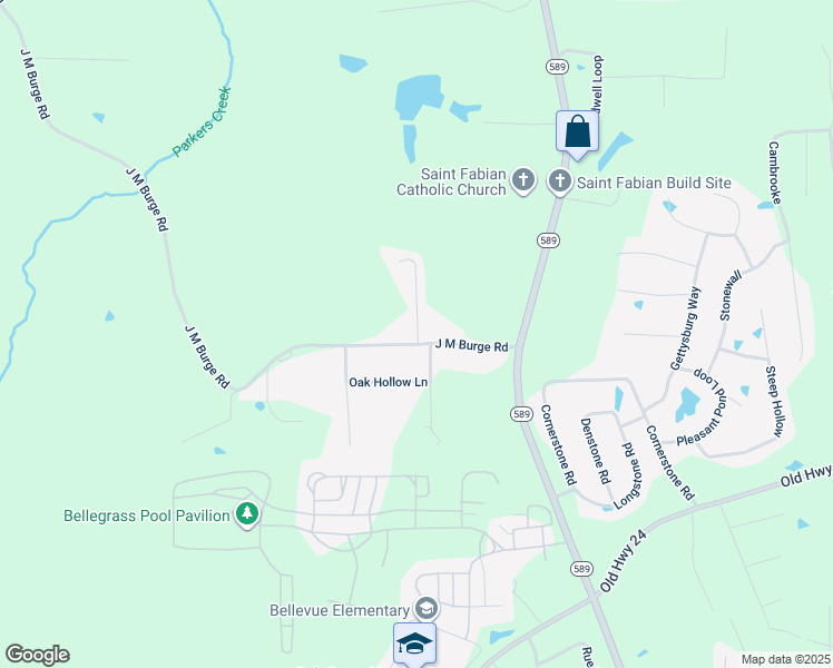 map of restaurants, bars, coffee shops, grocery stores, and more near 39 Anne Street in Hattiesburg