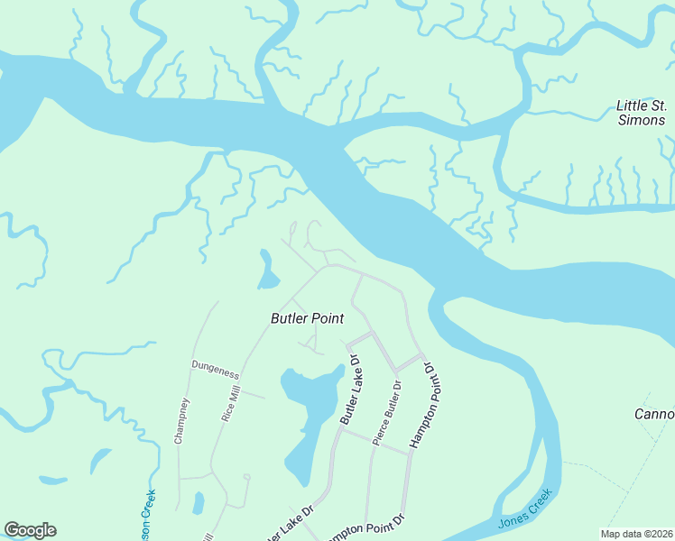 map of restaurants, bars, coffee shops, grocery stores, and more near 221 Rice Mill in St. Simons Island
