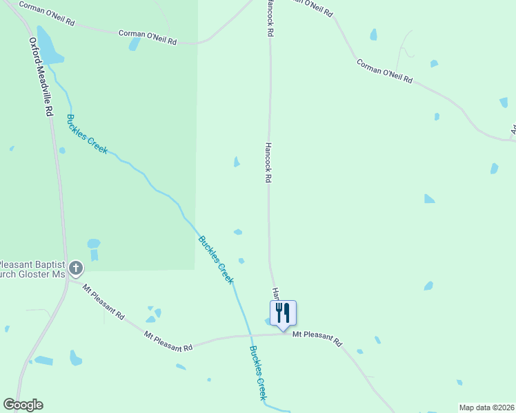 map of restaurants, bars, coffee shops, grocery stores, and more near 6101 Hancock Road in Gloster