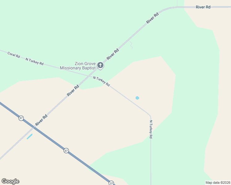 map of restaurants, bars, coffee shops, grocery stores, and more near 7491 North Turkey Road in Camilla