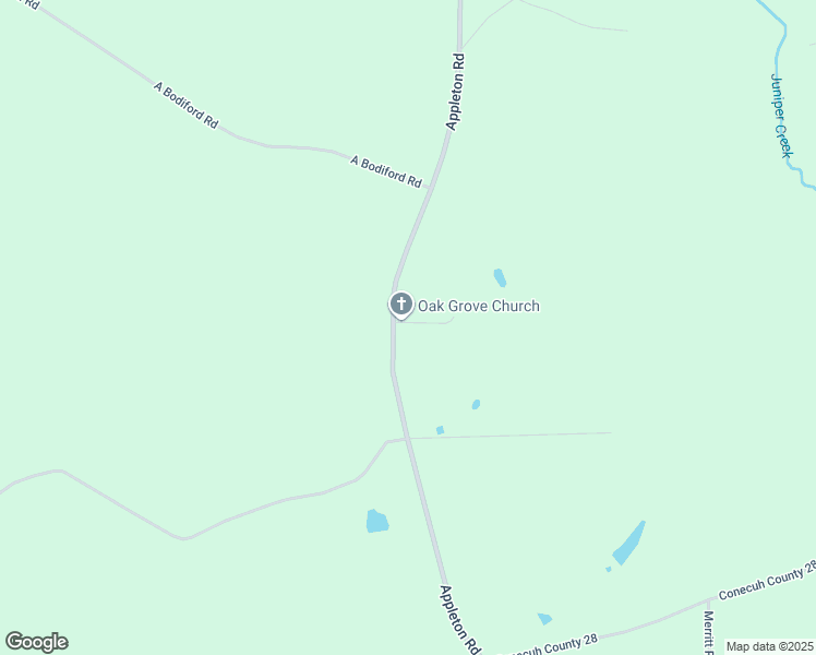 map of restaurants, bars, coffee shops, grocery stores, and more near 40 Oak Grove Lane in Castleberry