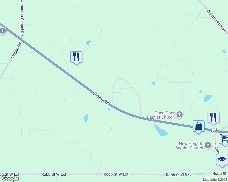 map of restaurants, bars, coffee shops, grocery stores, and more near 4183 U.S. 98 in Summit