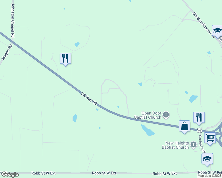 map of restaurants, bars, coffee shops, grocery stores, and more near 4183 U.S. 98 in Summit