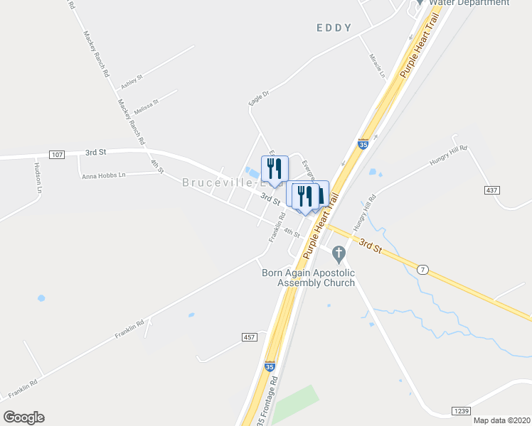 map of restaurants, bars, coffee shops, grocery stores, and more near 403 Washington Street in Bruceville-Eddy