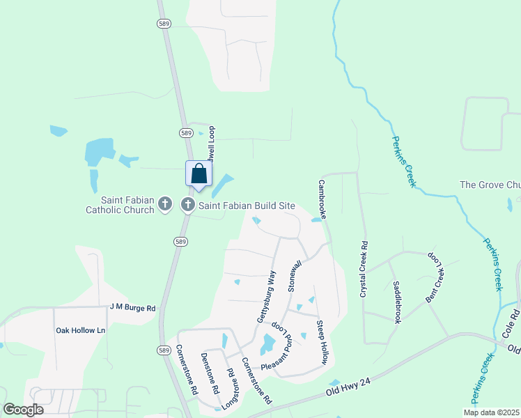map of restaurants, bars, coffee shops, grocery stores, and more near 60 Highlander in Hattiesburg