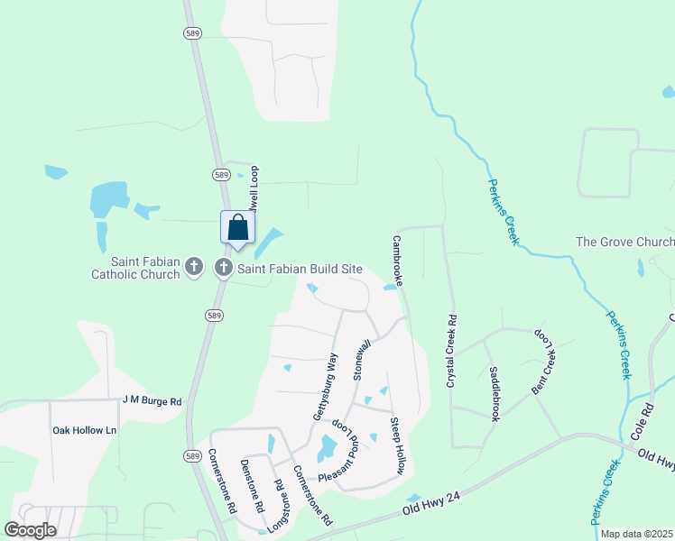 map of restaurants, bars, coffee shops, grocery stores, and more near 60 Highlander in Hattiesburg