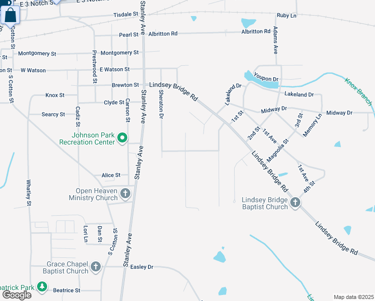 map of restaurants, bars, coffee shops, grocery stores, and more near 907 Waterford Road in Andalusia