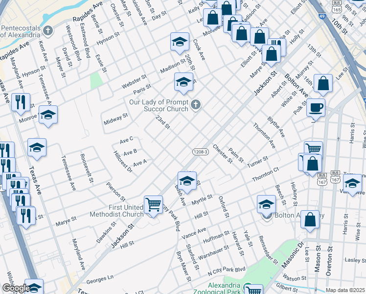 map of restaurants, bars, coffee shops, grocery stores, and more near 2308 Marye Street in Alexandria