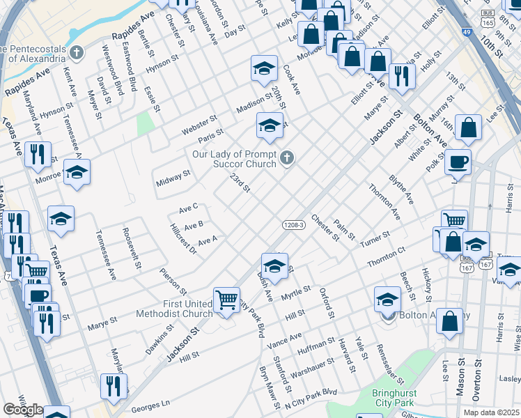 map of restaurants, bars, coffee shops, grocery stores, and more near 2308 Marye Street in Alexandria