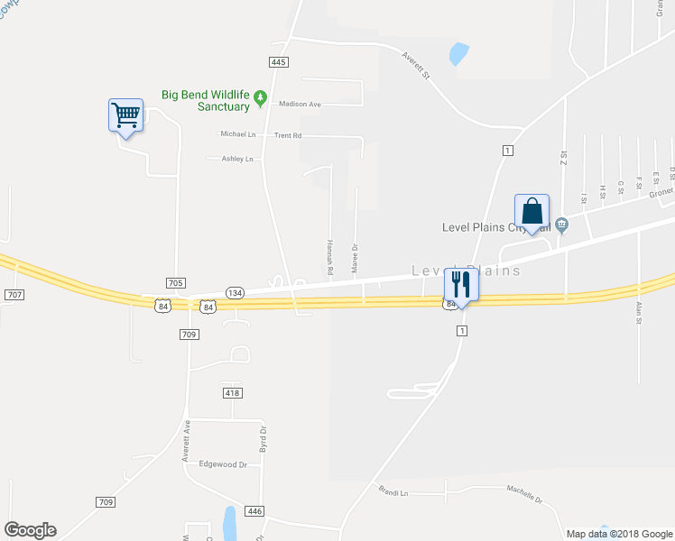 map of restaurants, bars, coffee shops, grocery stores, and more near 36 Hannah Road in Daleville