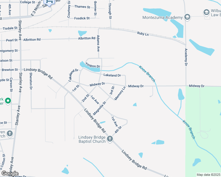 map of restaurants, bars, coffee shops, grocery stores, and more near 1304 Midway Drive in Andalusia