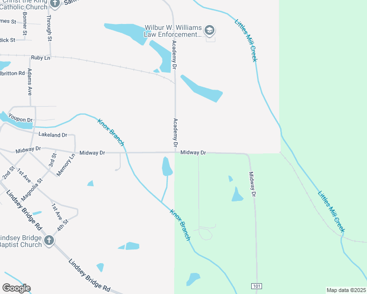 map of restaurants, bars, coffee shops, grocery stores, and more near 419 Academy Dr in Andalusia