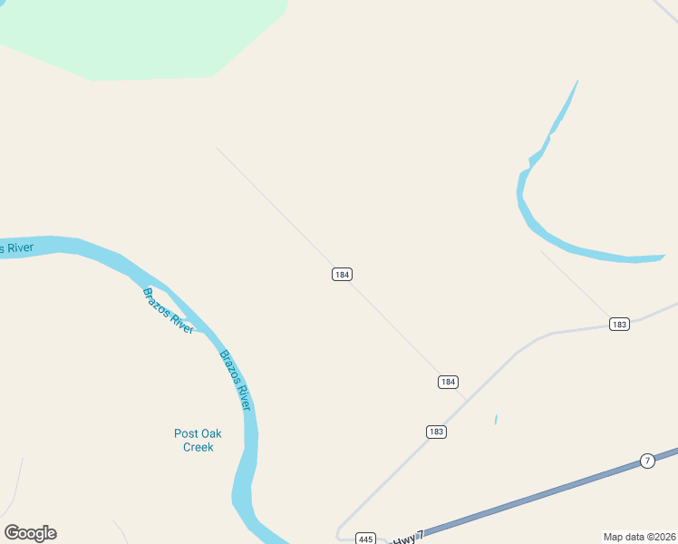 map of restaurants, bars, coffee shops, grocery stores, and more near County Road 184 in Falls County