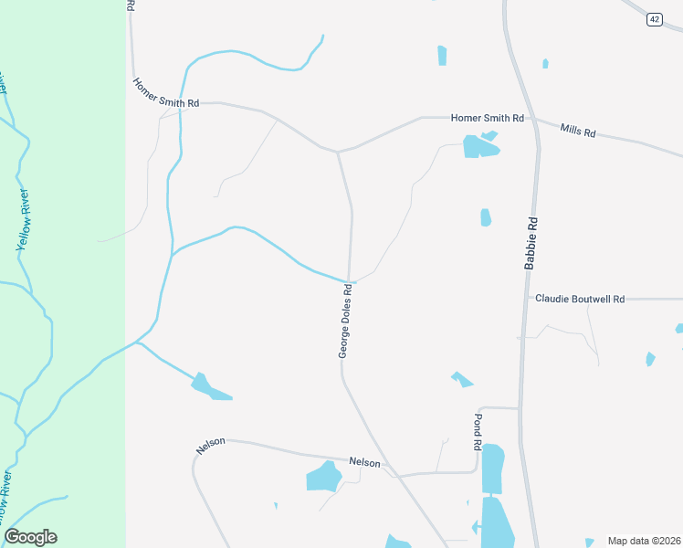 map of restaurants, bars, coffee shops, grocery stores, and more near George Doles Road in Andalusia