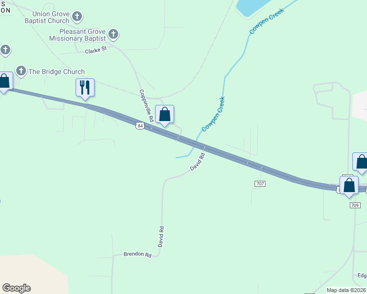 map of restaurants, bars, coffee shops, grocery stores, and more near 1932 East Park Avenue in Enterprise