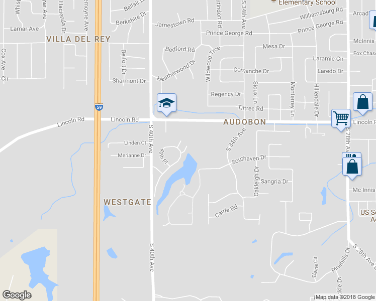 map of restaurants, bars, coffee shops, grocery stores, and more near 106 40th Place Circle in Hattiesburg