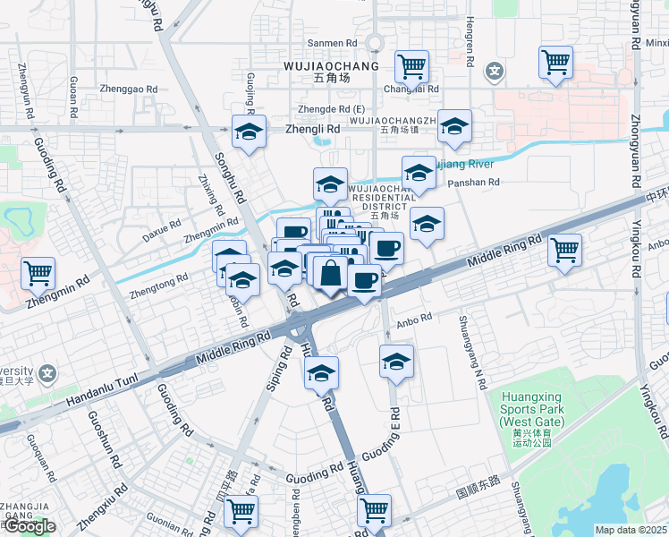 map of restaurants, bars, coffee shops, grocery stores, and more near in 