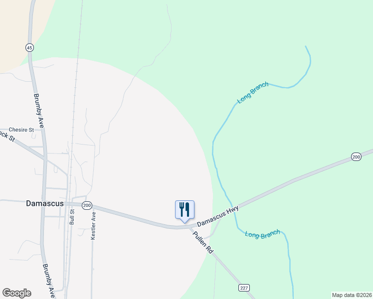 map of restaurants, bars, coffee shops, grocery stores, and more near in Damascus