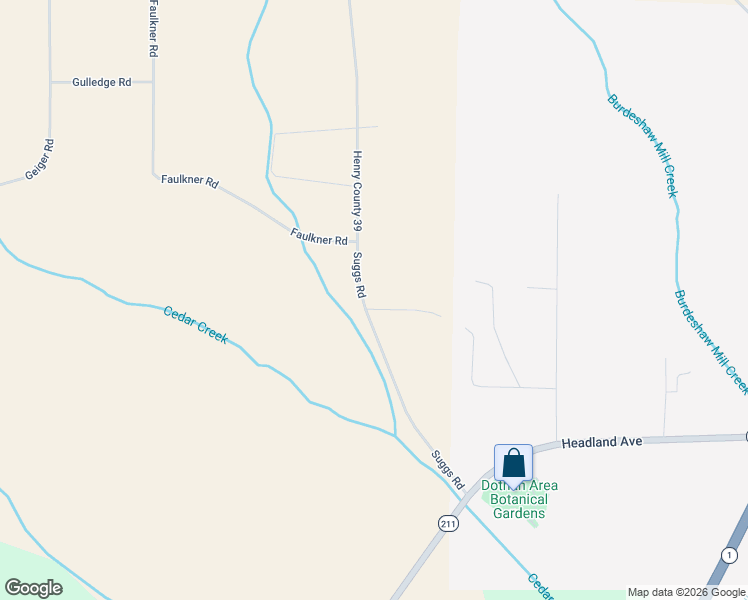 map of restaurants, bars, coffee shops, grocery stores, and more near 664 Suggs Road in Headland