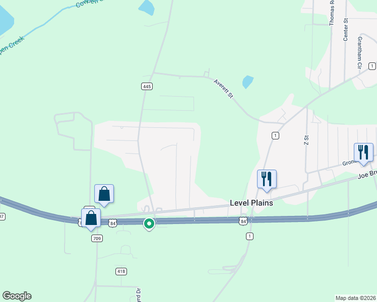 map of restaurants, bars, coffee shops, grocery stores, and more near 275 Maree Drive in Level Plains