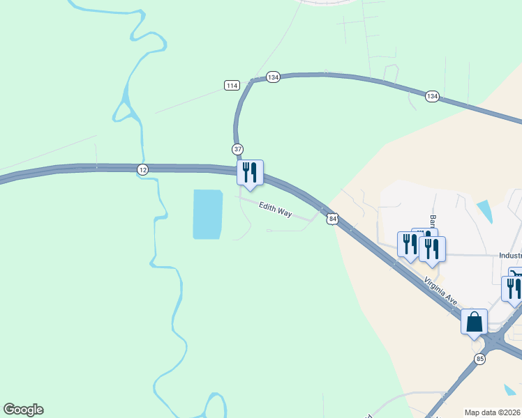 map of restaurants, bars, coffee shops, grocery stores, and more near 206 Edith Way in Daleville