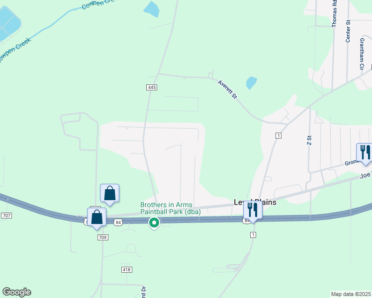 map of restaurants, bars, coffee shops, grocery stores, and more near 314 Hannah Road in Daleville