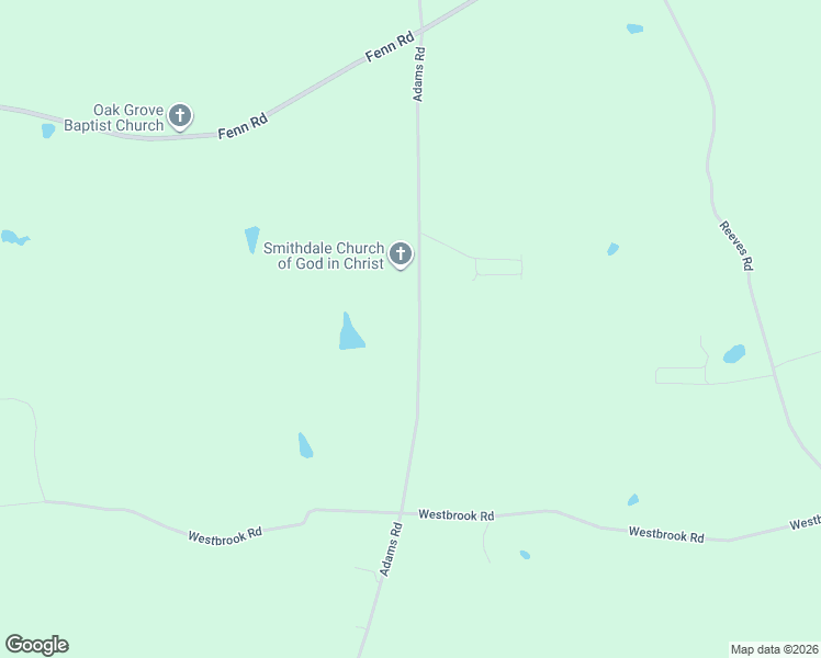 map of restaurants, bars, coffee shops, grocery stores, and more near 6319 Adams Road in Smithdale