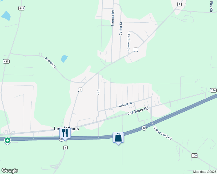 map of restaurants, bars, coffee shops, grocery stores, and more near 189 I Street in Daleville