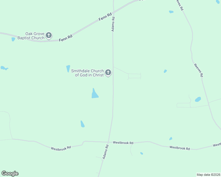 map of restaurants, bars, coffee shops, grocery stores, and more near 6319 Adams Road in Smithdale