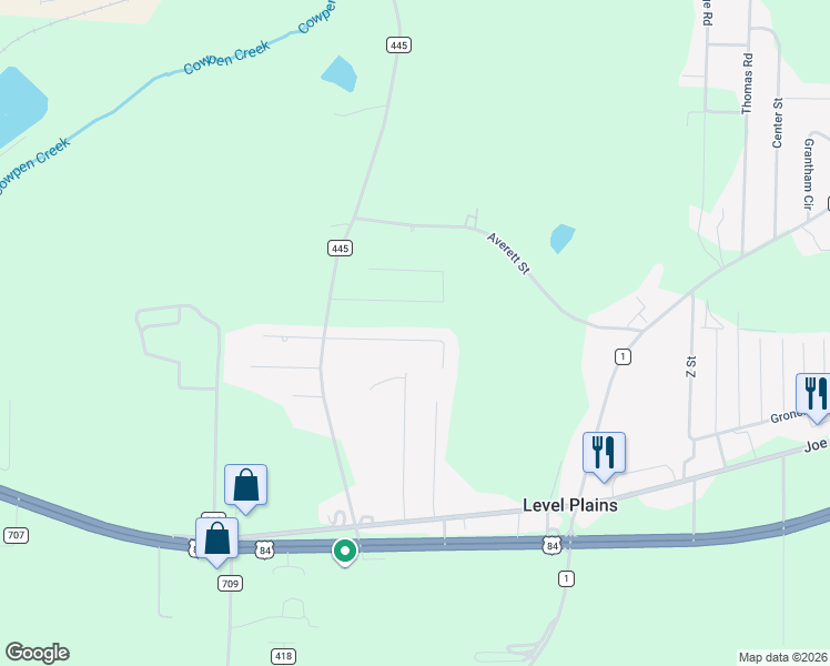map of restaurants, bars, coffee shops, grocery stores, and more near 244 Trent Road in Enterprise